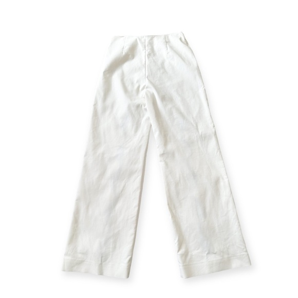 New with Tag, SARA BATTAGLIA Contrast-trim Wave Trousers In White, Size 36 IT - Picture 5 of 16